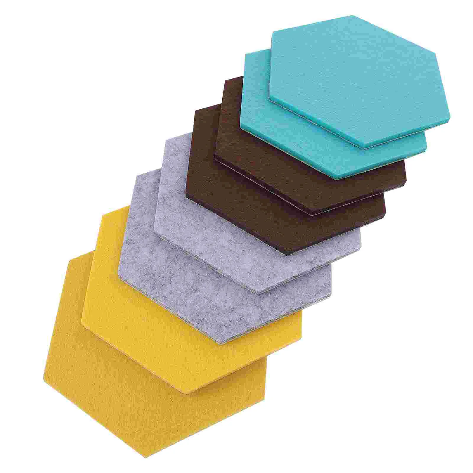 

8Pcs Hexagon Push Pin Board Wall Bulletin Board Presentation Supplies Honeycomb Tile Wall Sticker Message Wall Board