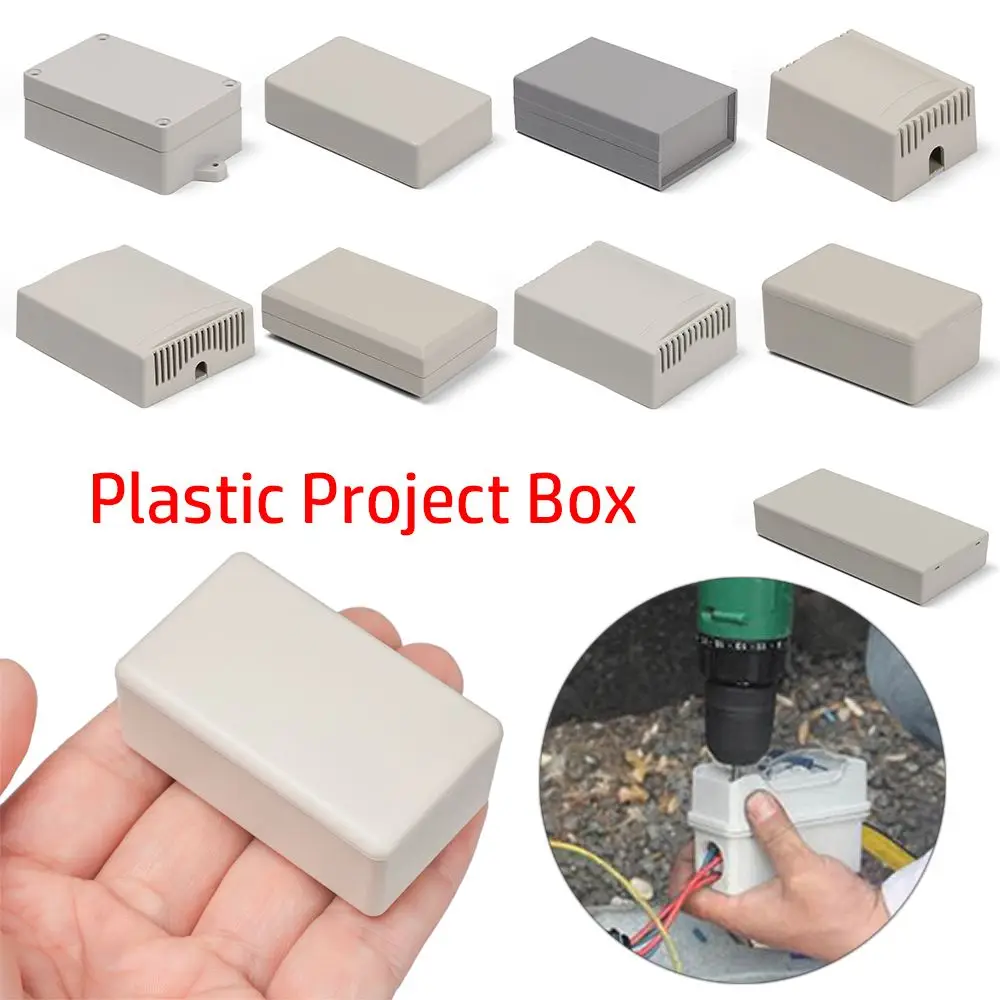

Hot DIY ABS Plastic White Enclosure Boxes Waterproof Cover Project Instrument Case Electronic Project Box