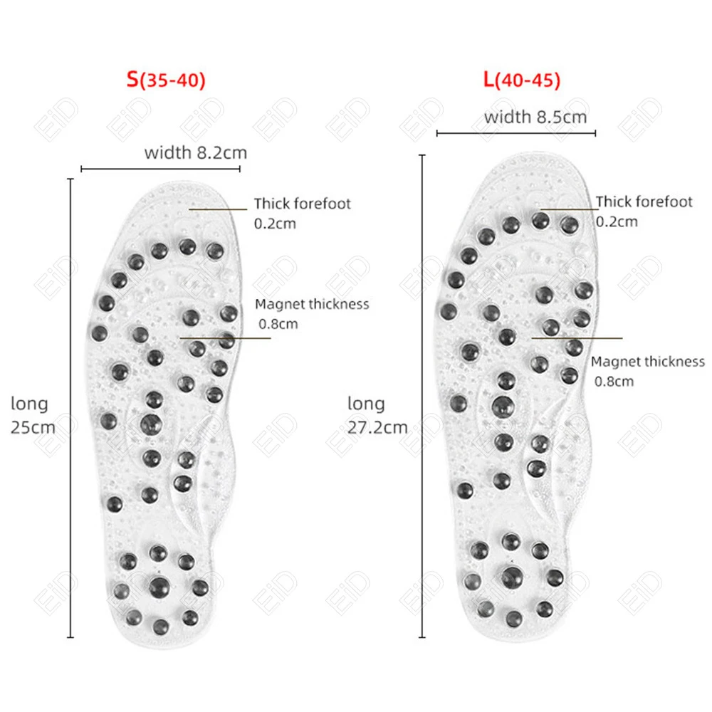 EiD 68Pcs Foot Massage Magnetic Massage Insole Physiotherapy Therapy Acupressure Magnetic Massage Insole Slimming Insoles Unisex
