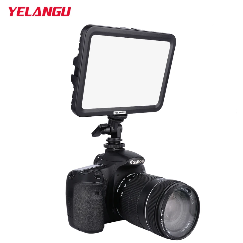 

YELANGU LED204 Video Light Ultra Bi-Color Dimmable 3200-5600K Photo Studio Lamp for DSLR Camera DV Camcorder Living-Streaming