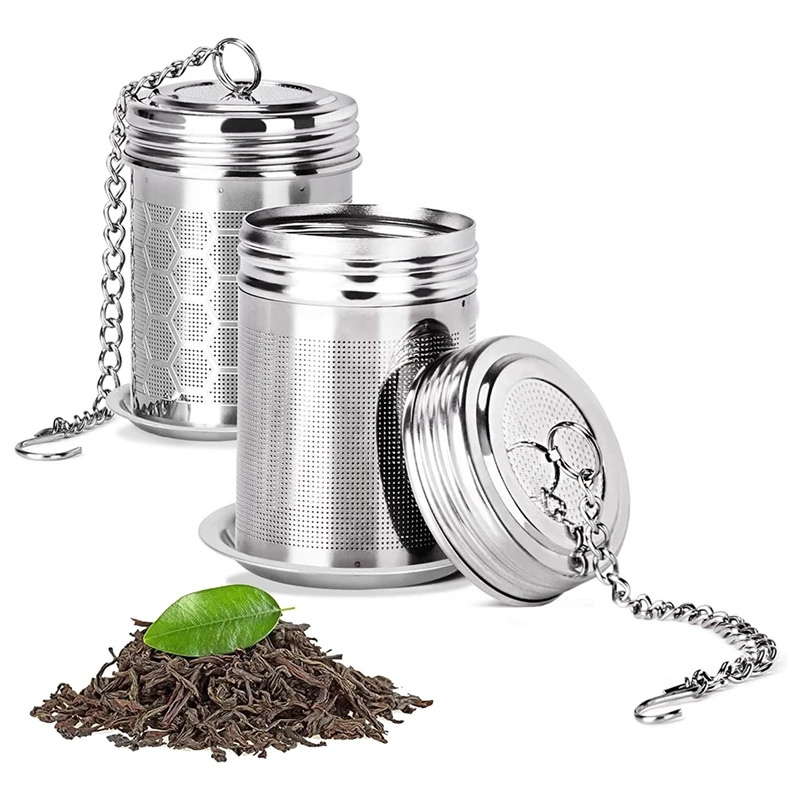 

Tea Filter - Tea Filter For Loose Tea - Tea Strainer -Stainless Steel Fine Hole Tea Filter - 2Pcs Tea Filter With String