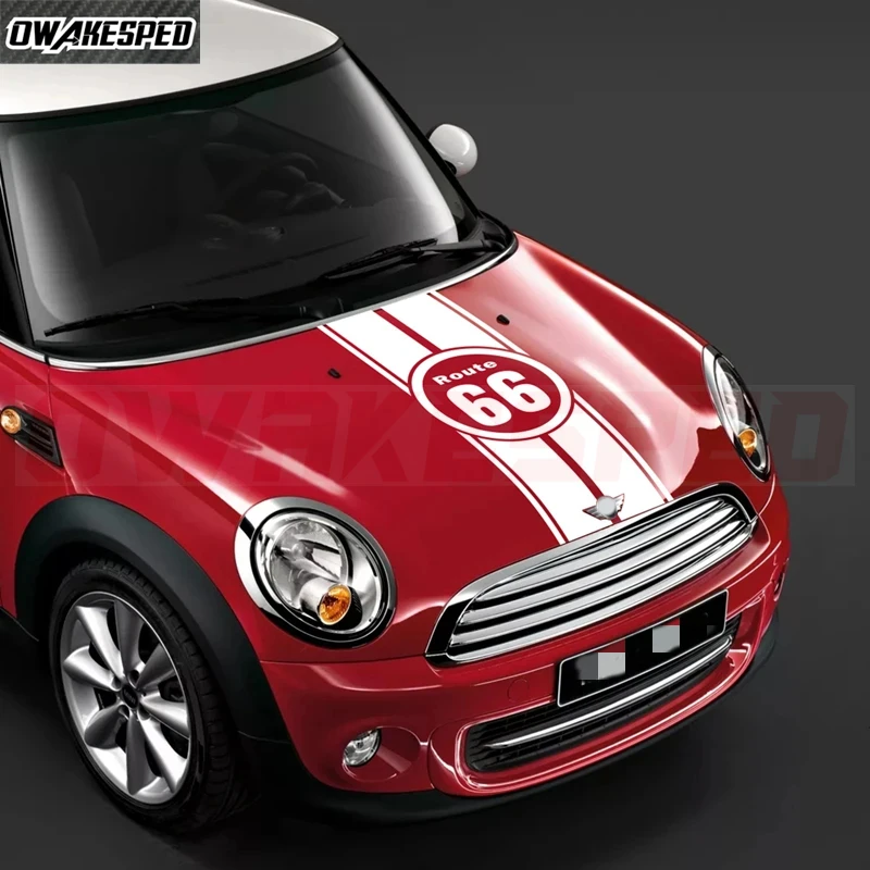 Фото Наклейки на капот автомобиля, модная графика для BMW MINI John Cooper F56 JCW R50 R53 R56 R55, аксессуары для автотюнинга, виниловые пленки, наклейки №3