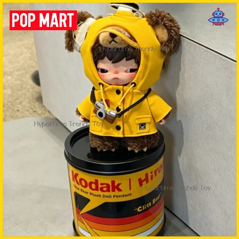 Фото Новинка! Хит продаж! POP MART Hirono X Kodak Ono Bear: Виниловая плюшевая игрушка-украшение, милая подвеска, игрушка-компаньон для дома, кукла, сюрприз, праздничные подарки №2