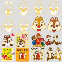 disney chip n dale iron on patches for diy heat transfer clothes t shirt thermal transfer stickers decoration printing