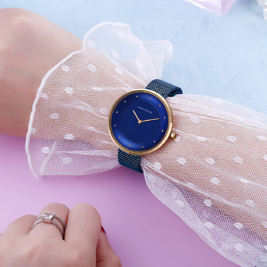 MINI FOCUS Women Watch Luxury Top Brand Business Watches Womens Clock Steel Mesh Watchband Simple Fashion Watch Ladies Relogio enlarge