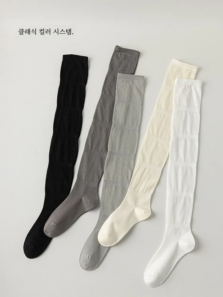 Гольфы женские чулки весна-лето тонкие молочно-белые балетные с ворсом