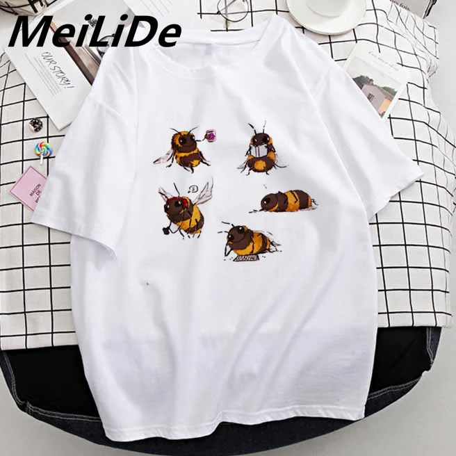 

Women Print Bee Funny Clothing Cute Fashion Summer O-neck T-shirts Shirt Female Graphic T Top Short Sleeve Cartoon Tee T-Shirt