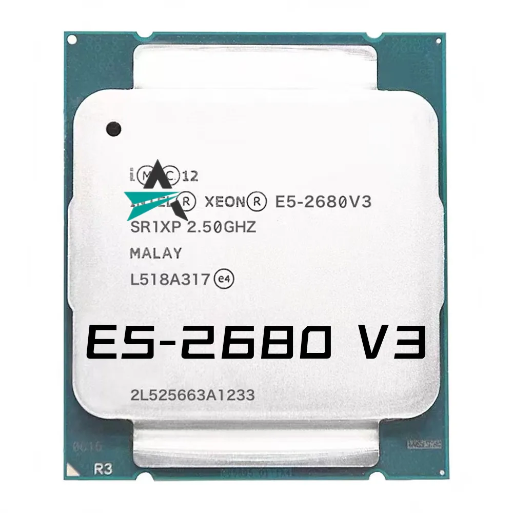 

Б/у процессор Xeon E5 2680 V3 SR1XP 2,5 ГГц 12 ядер 30 Мб разъем LGA 2011-3 ЦП E5 2680V 3 стандарт