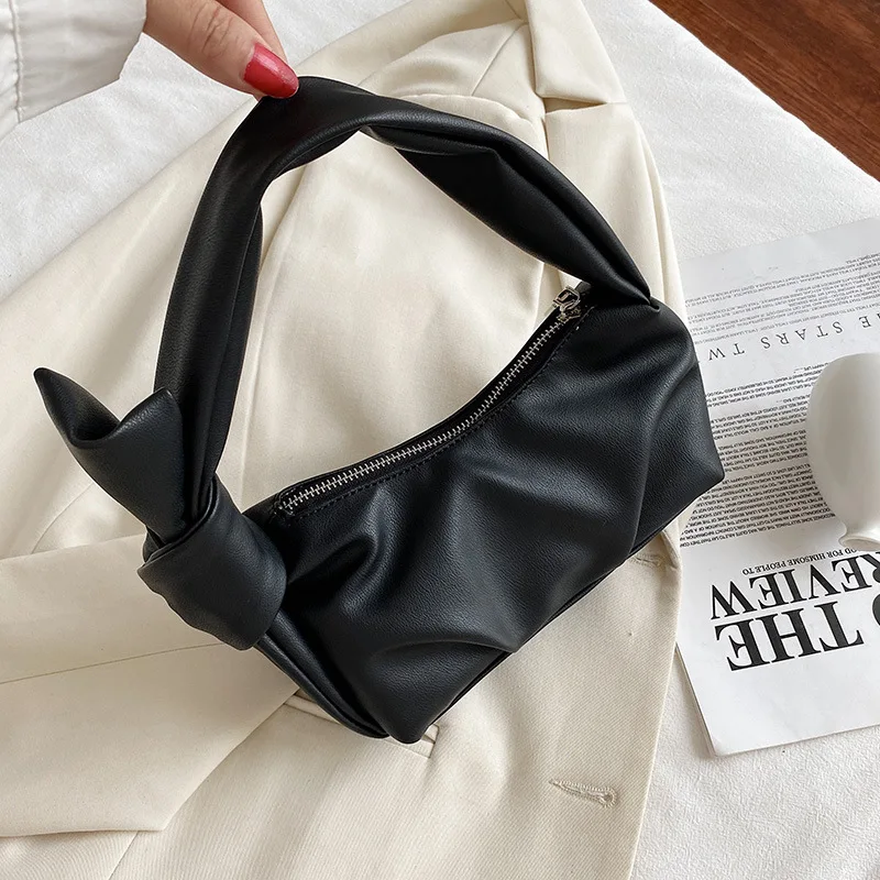 2023 Spring New Women's Fashion Handbag Simple Solid Color PU Leather Bag Korean Fashion Casual Women's Fashion Fresh Handbag