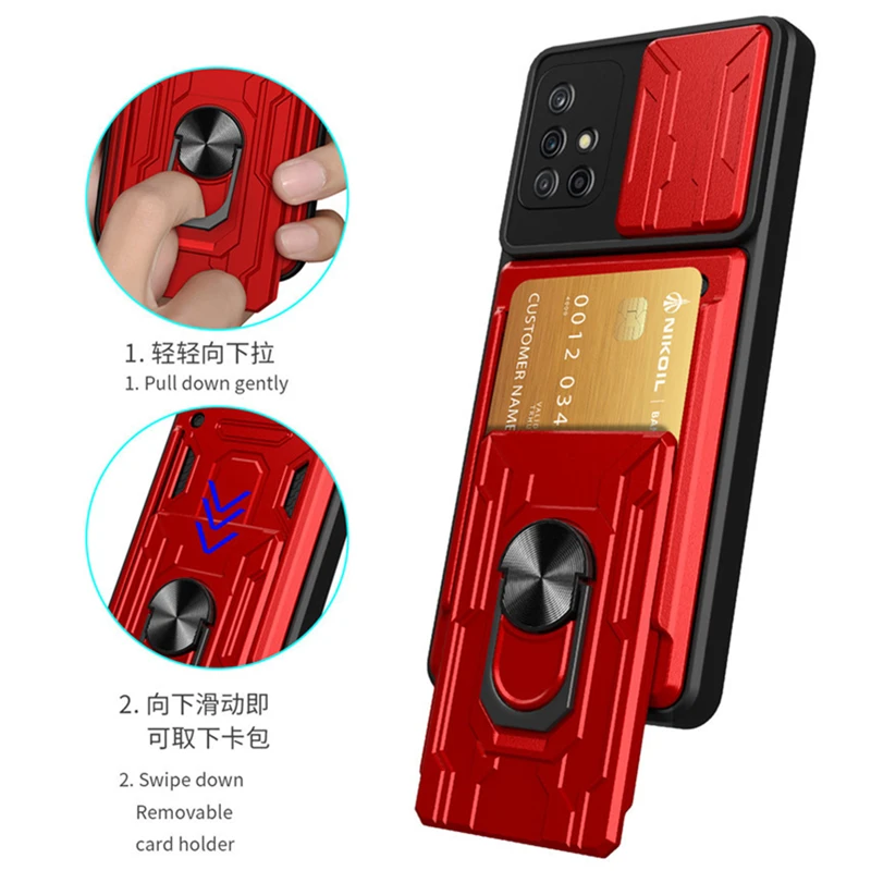 Чехол для Samsung Galaxy A51 противоударный защитный Магнитный чехол карт телефона A71 A31 SM