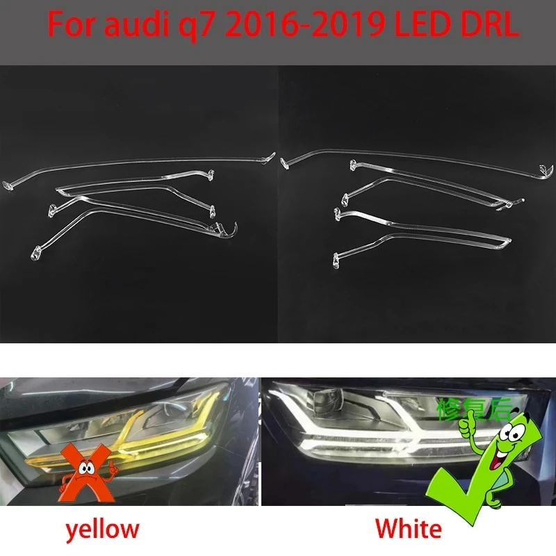 Направляющая пластина дневных ходовых огней трубка полоса для Q7 2016-2019 LED DRL