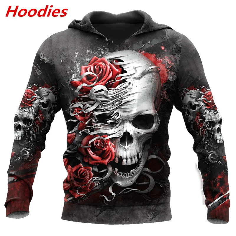 Модные забавные мужские толстовки и свитшоты с 3D-принтом в виде розового черепа