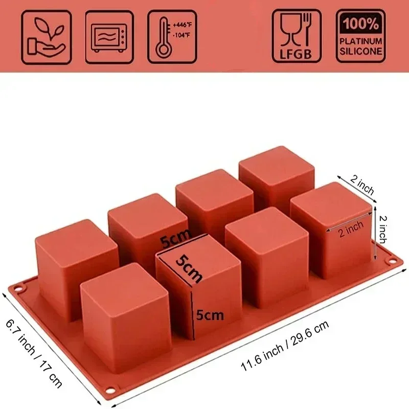 

Формы для торта силиконовые квадратные 8 шт.