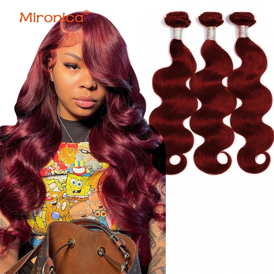 

99j пупряди объемных волн 28 30 дюймов бразильские человеческие волосы для наращивания 3 пряди цветные бордовые волнистые волосы с эффектом омбре