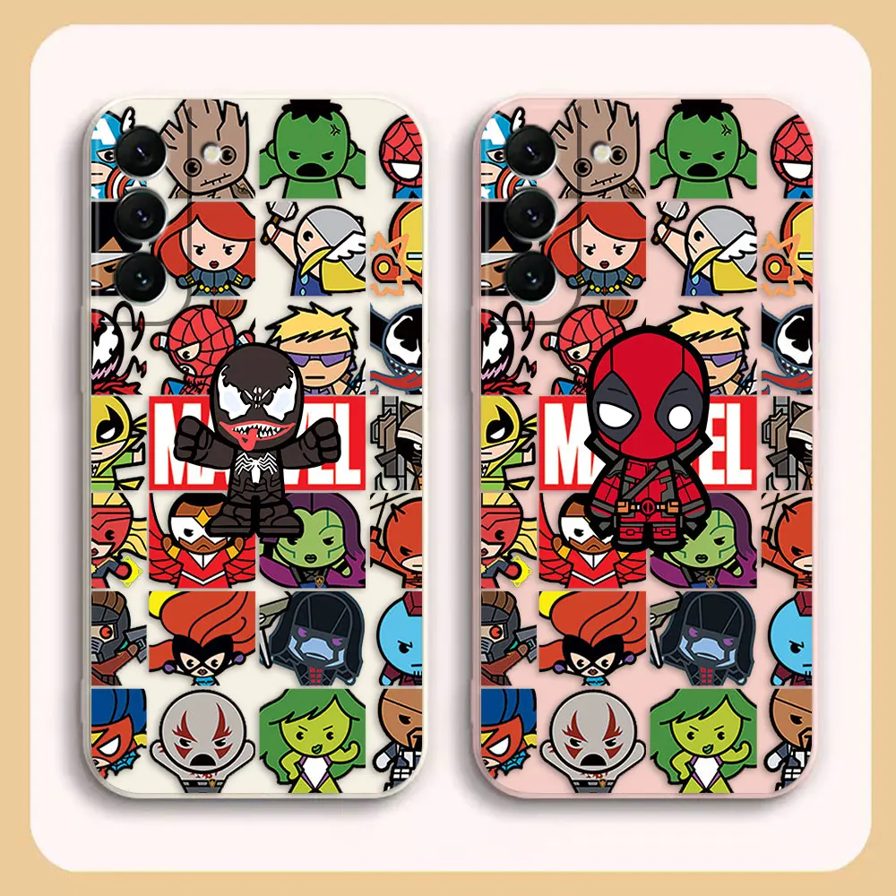 Marvel Cartoon Venom Deadpool TPU Case For Samsung S23 S22 S21 S20 FE S11 S11E S10 S10E S9 S30 Ultra Plus 4G 5G Case Funda Shell