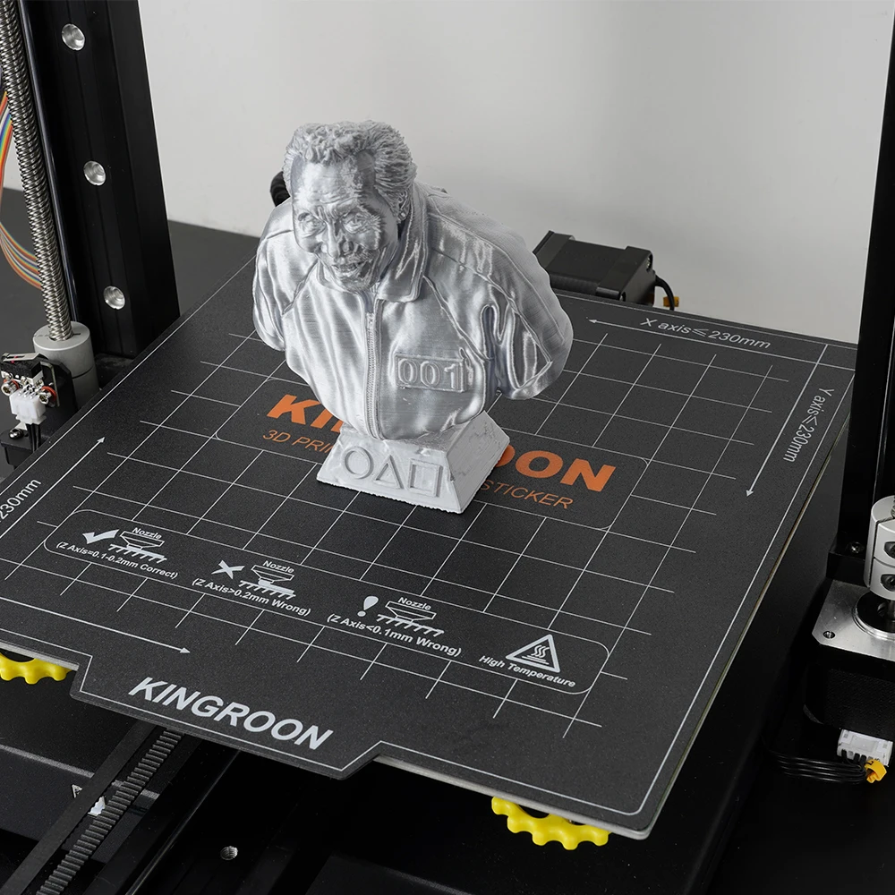 Гибкая магнитная грелка KINGROON 180x180235x235 мм, простыня для 3D-принтера A + B, мягкая магнитная рабочая пластина для KP3S KP5L Ender 3 (art.: 3920cee7ca003) - 3920cee7ca003