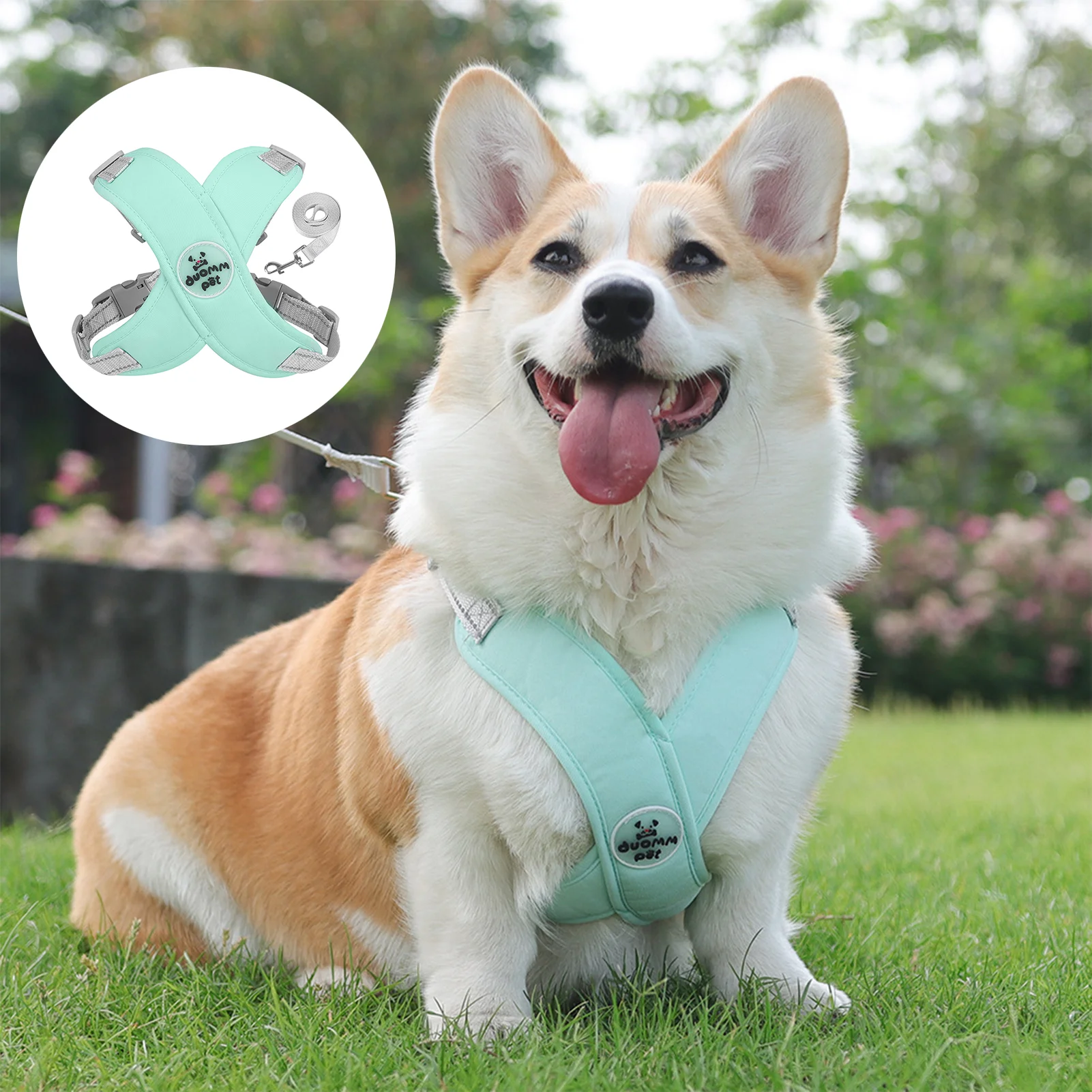 X-образный шлейка для собак жилет и поводок светоотражающий дышащий сетчатый