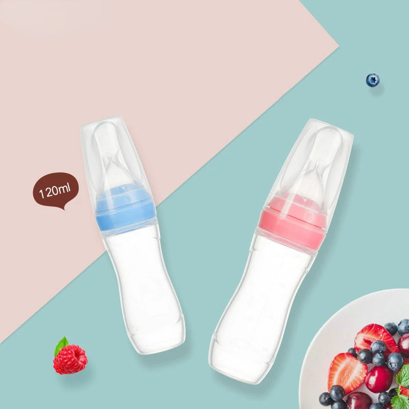 

120ml Baby Spoon Pipette Cutlery for Childen's Goods Pipette Feeding Silicone Auxiliary Bottle Easy Carry Tableware Baby Spoon
