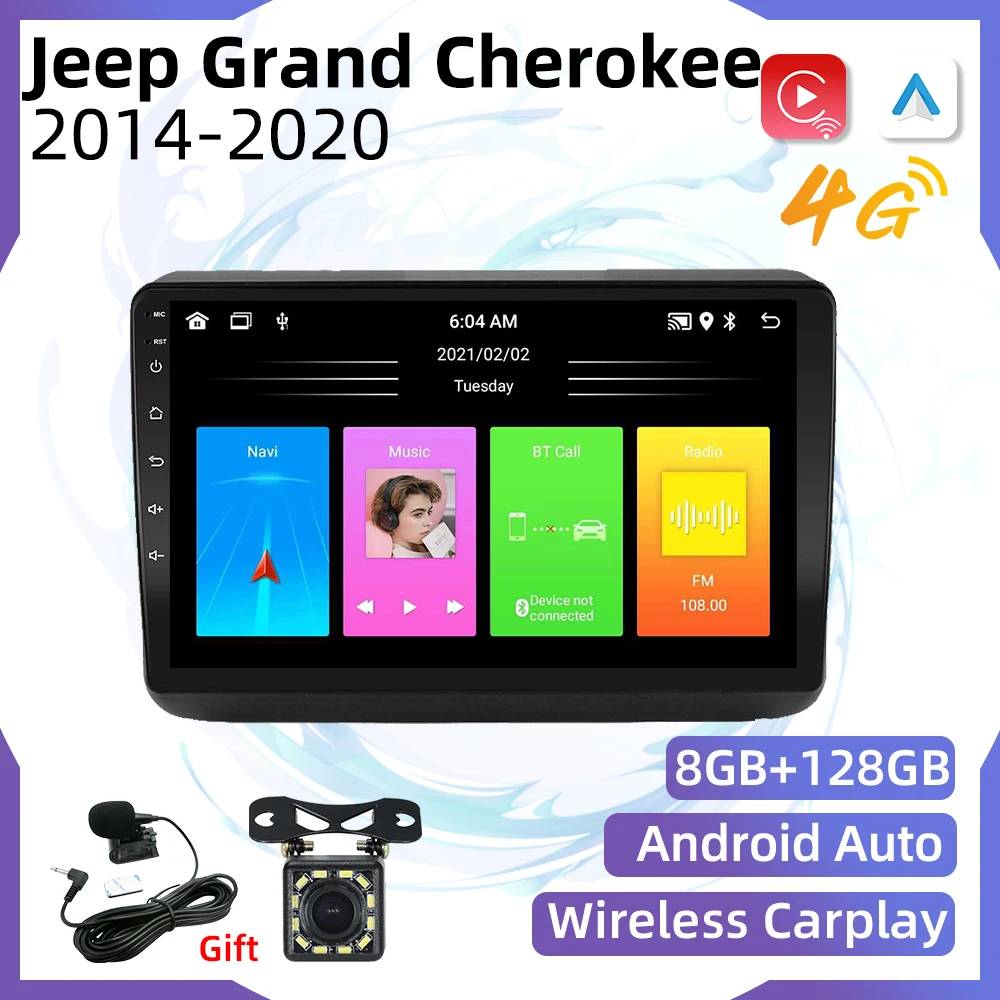 Jeep Grand Cherokee 2014 için 2 Din araba android müzik seti-2020 9 
