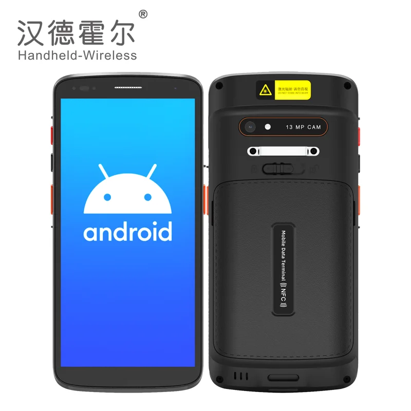Фото Сканер штрих-кодов Android IP67, 5050 мАч, портативный, защищенный, 14/15 PDA, 4G Wi-Fi, считыватель данных RFID, 1D 2D/QR-сканер, 6 дюймов, 256 МБ №1