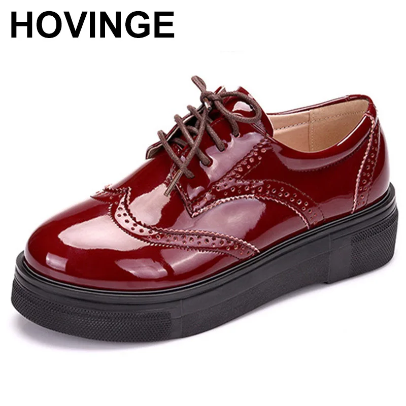 

Туфли-оксфорды женские из натуральной кожи, натуральная кожа, на шнуровке, круглый носок, платформа, Ретро стиль, ручная работа