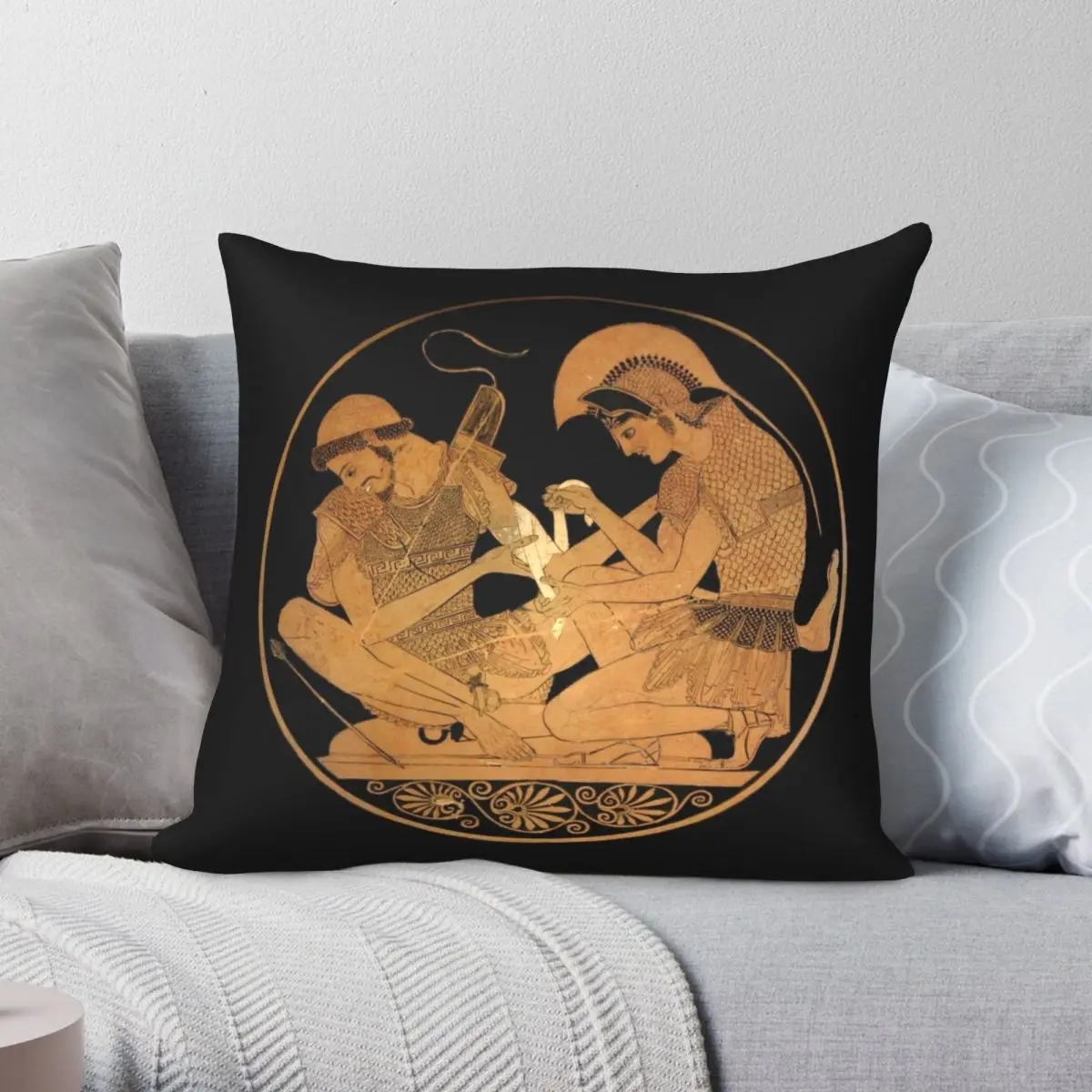 

Achilles Bandages Patroclus Square Pillowcase Polyester Linen Velvet Pattern Zip Decor Sofa Cushion Cover Wholesale