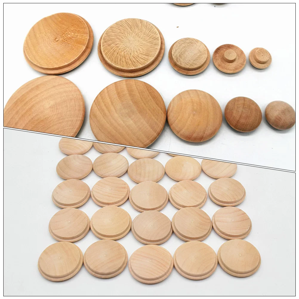 

100 Pcs Stair Cover Button Plugs Screw Covers Caps Decorative Hole Wooden Furniture Stopper Holes Drill