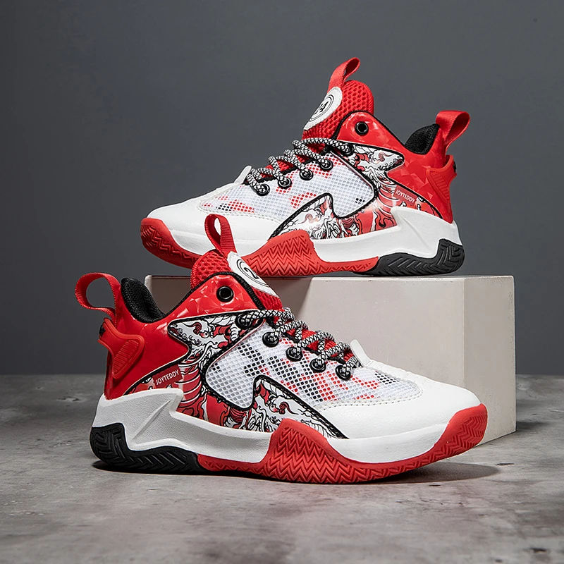 

Children Boys Sneakers Thick Bottom Non-slip Kids Basketball Shoes Outdoor Training Running Sneakers Children's Sport Shoes