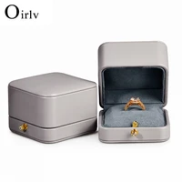 oirlv grey ring pendant jewelry box rounded corner buckle jewelry gift box proposal anniversary gift