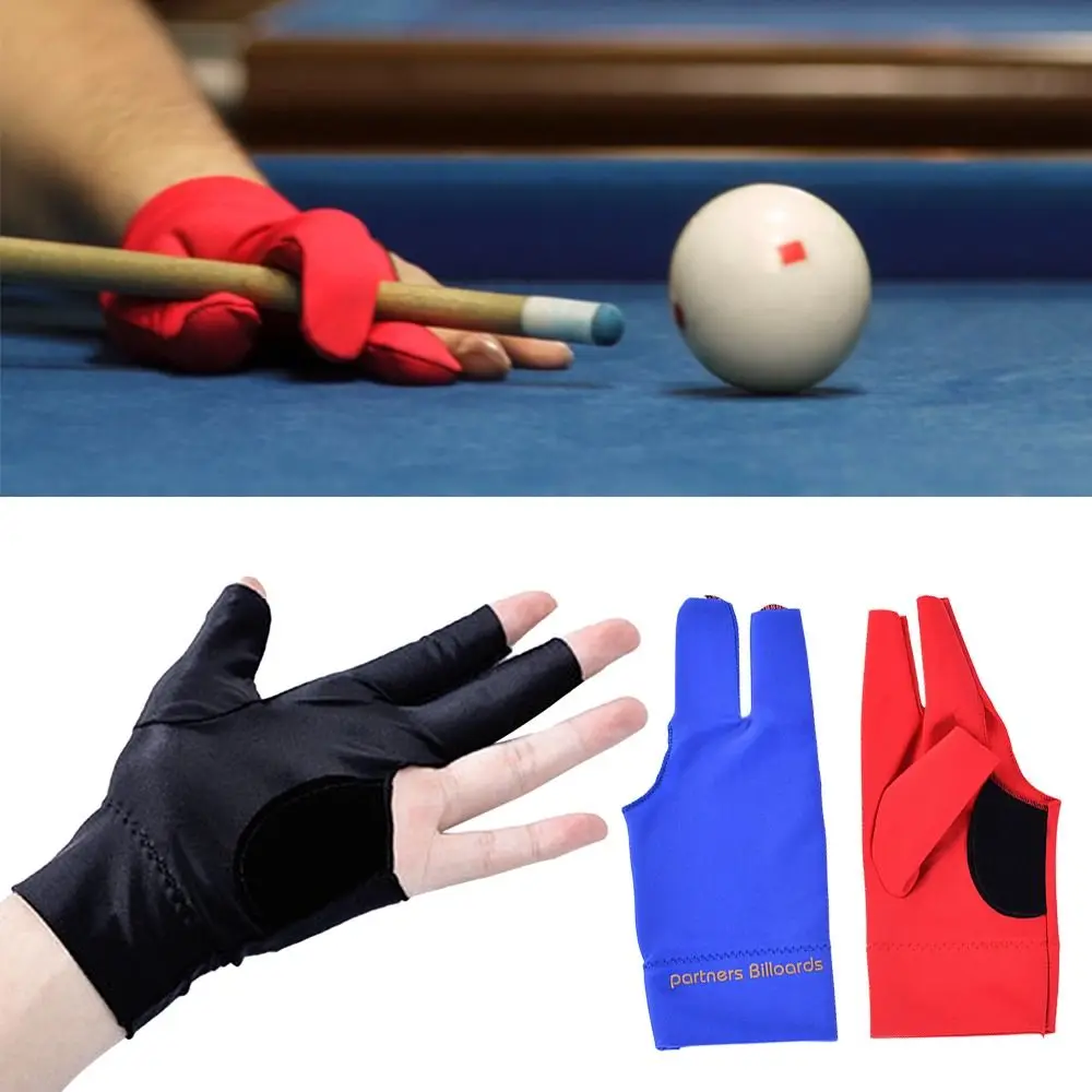 

2PCS High Quality Sport Men Women Billiard Accessories 3 Fingers Gloves Cue Billiard Pool Elastic Snooker Gloves