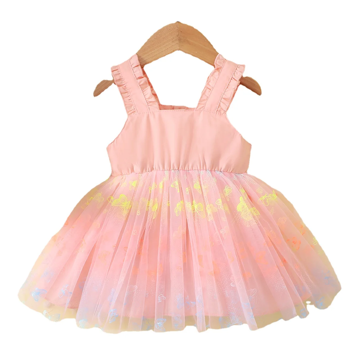 Infant Baby Girl Clothes Sling Butterfly Tutu Princess Dress For Toddler Girl Clothing Newborn Girl Summer Fashion Dresses Outfi