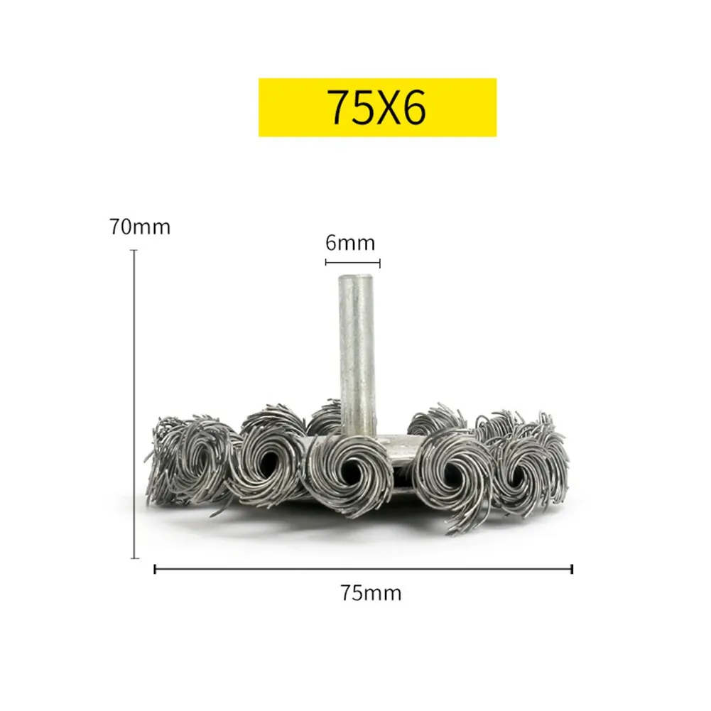

Rotary Joint Wire Bush Rust Steel Wheel Cup 5PC 6x20mm 6x25mm 6x30mm Disk