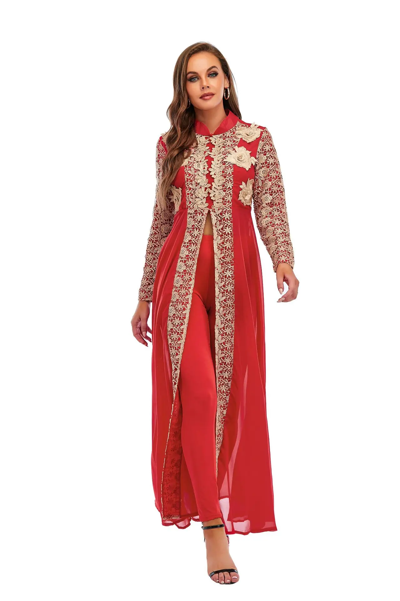 Abaya Dubai Muslim Sets Dress Kaftan Turkish Islamic Clothing Abayas African Dresses for Women Robe Ensemble Femme Musulmane
