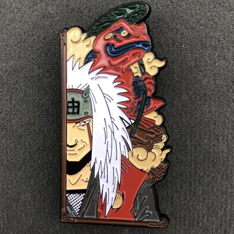

Naruto Cartoon Jiraiya Golden M Badge Paint Cartoon Brooch Secondary Yuan