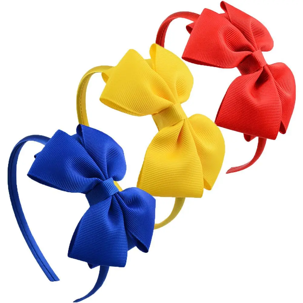 Bow Hairband Little Girls Satin Bowknot Headwear Hair Hoop Ribbon Headbands Boutique Tiara Kids Hair Accessory