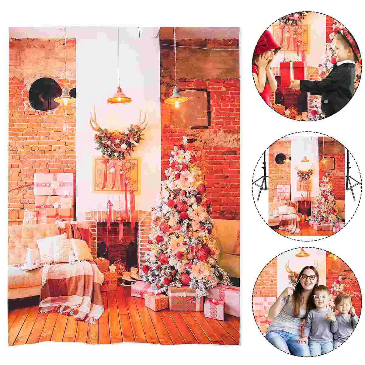 

Christmas Photo Background Party Decor Christmas Backdrop Props Cloth