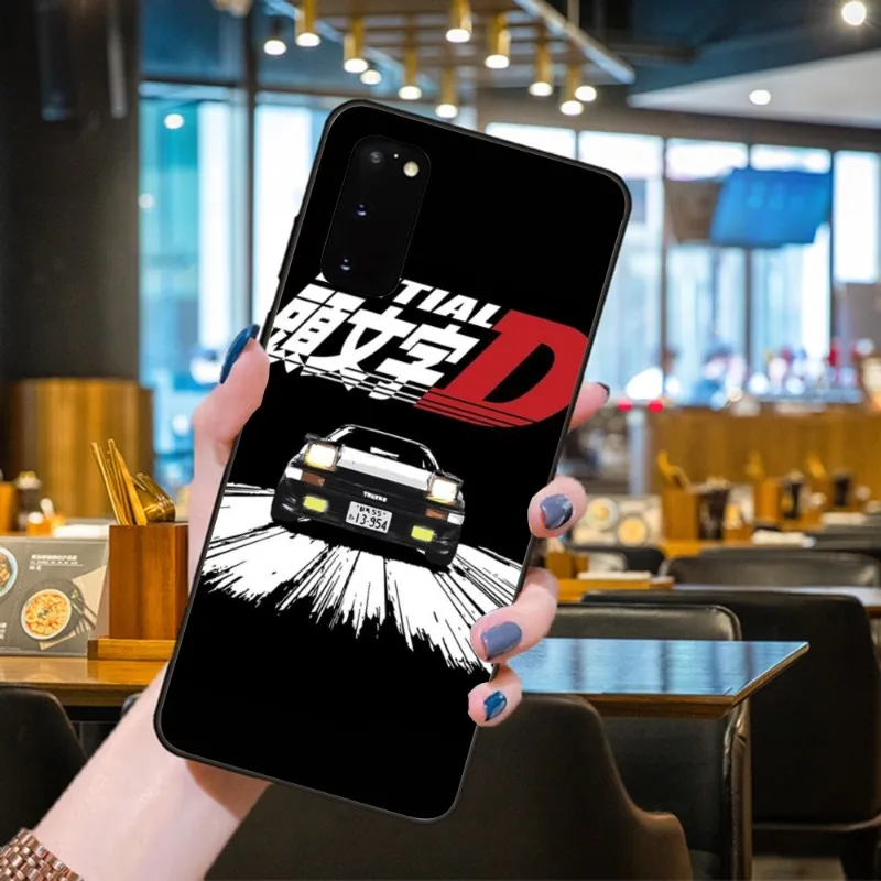 Initial D AE 86 Phone Case For Samsung Galaxy S6 S7 S8 S9 S10 S21 S22 Plus Ultra Soft Black Phone Cover images - 6