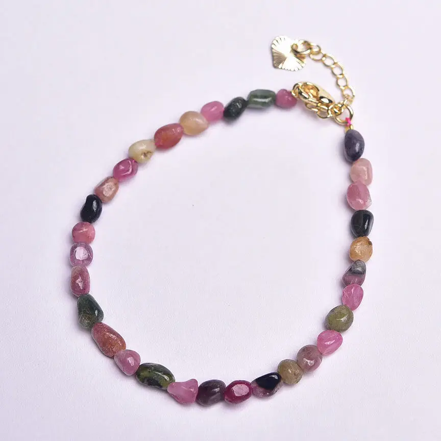 Турмалиновый браслет для женщин Бразильская древняя руда натуральный цвет