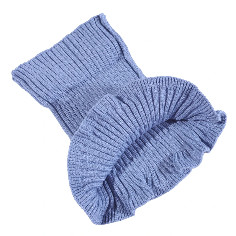 Мужской и женский шарф с искусственным воротником вязаный эластичный накладным