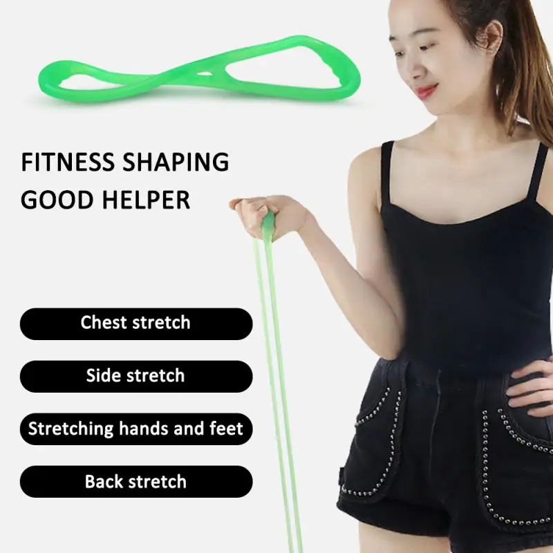 

Gym 8 Word Elastic Band Sports Workout Resistance Bands Chest Developer Rubber Expander Rope Fitness Equipment Yoga Training