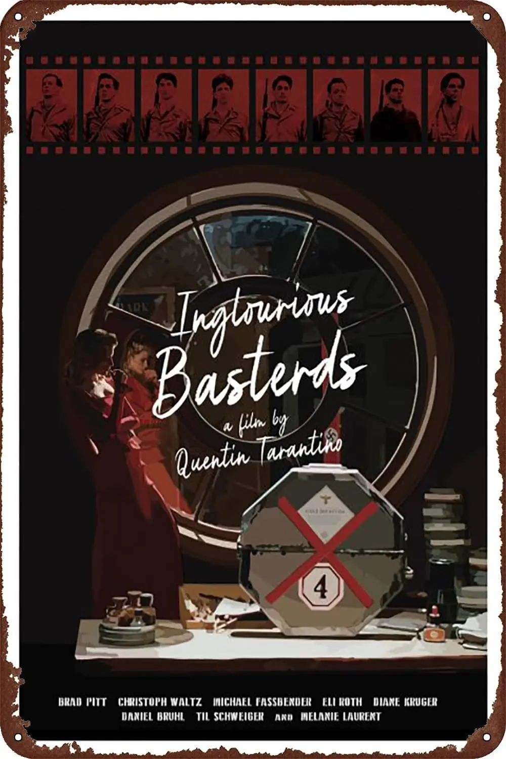 Metl Tn Sgn nglourous Bsterds | Decortve Sgns nd Plques для вашего дома Br Club или Wll Decor — 8 x 12 nches