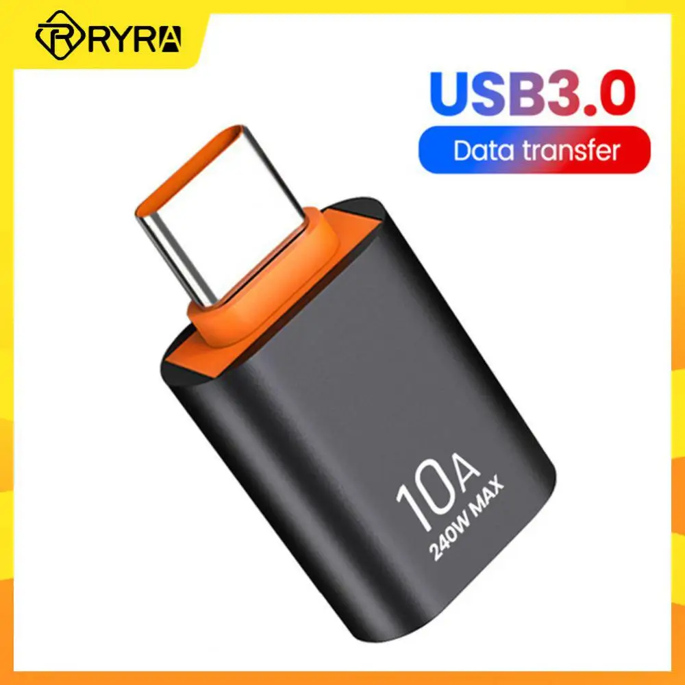 

RYRA USB 3.0 To Type C Adapter 10A OTG USB Female To TypeC Male Converter Mobile Phone USB Converter Fast Charging Data Transfer