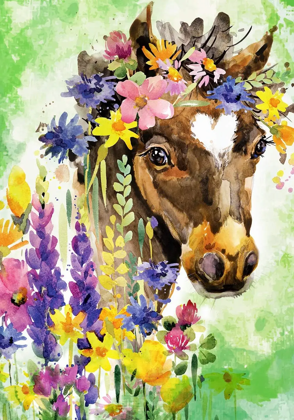 Texupday Цветочное украшение в виде лошади Весенний художественный фермерский дом