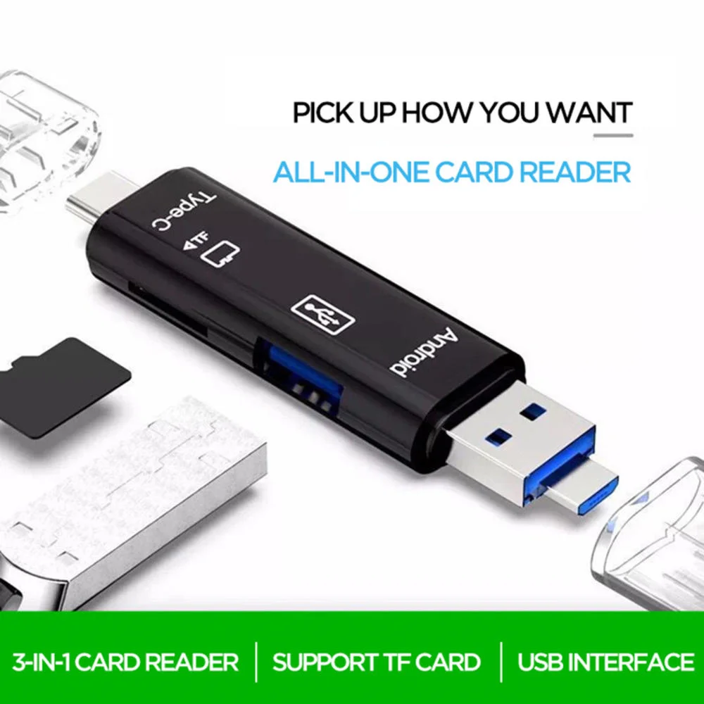 

2022　Usb3.1 Card Reader High Speed Sd Tf Micro SD Card　Computer Android Phone Type-C Universal　OTG Card Reader　Camera TF card