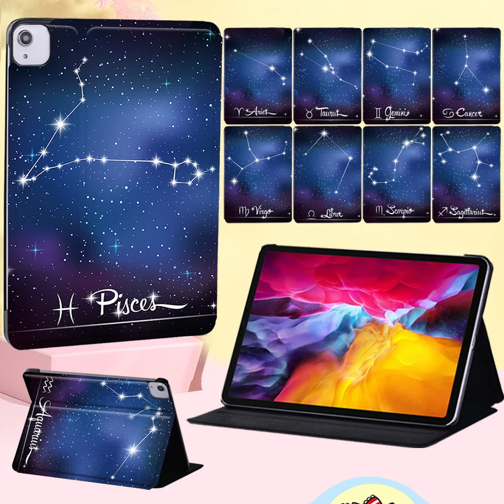 

For Apple IPad Air 4 2020 10.9 Inch Star Pattern Tablet Case Dust-proof High Quality Leather Cover Case Flip Protective Cover