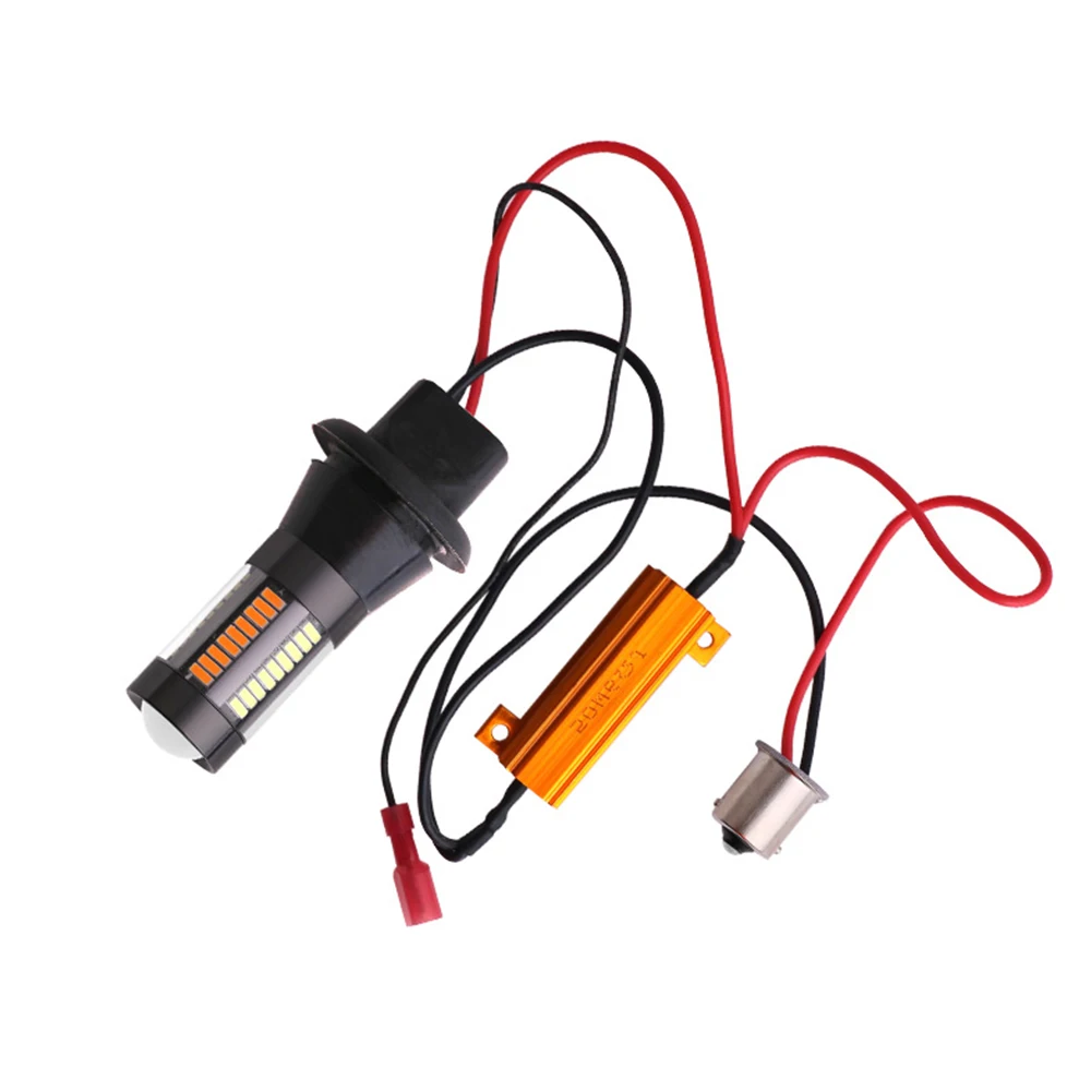 2 шт. светодиода 1156 PY21W BAU15S P21W BA15S T20 7440 W21W WY21W двухцветный двухрежимный Canbus без