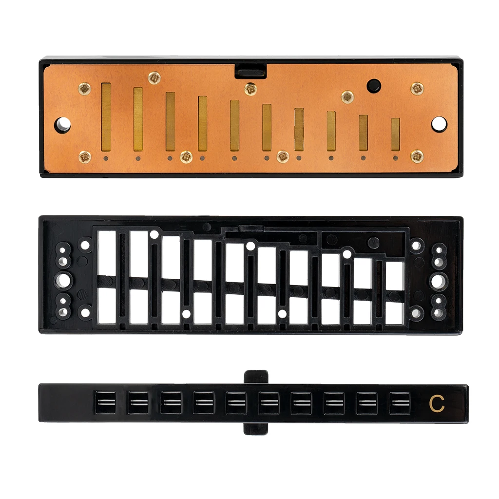 NAOMI Blues Harmonica Set Diatonic Mouth Organ 10 Holes 20 Tones C Key Tone Harmonicas Professional Stage Folk Blue Grass Play