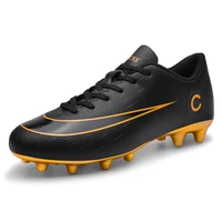 mens soccer cleats high ankle football shoes long spikes outdoor sneakers men women soccer shoes