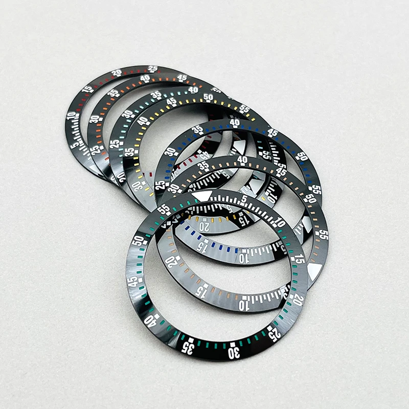 Mod 38mm Fashion Sloped Ceramic Watch Bezel Insert Ring Inner Diameter 30.5mm Men Watch Repair Replace Parts