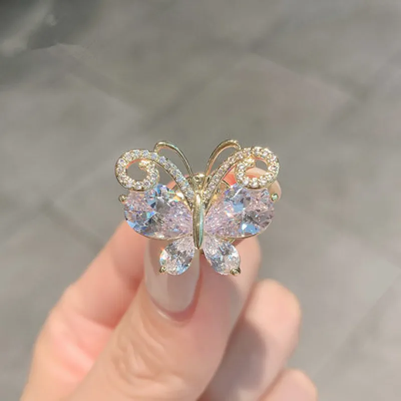 Броши с цветами и кристаллами для женщин Бутик девочек значки в виде животных